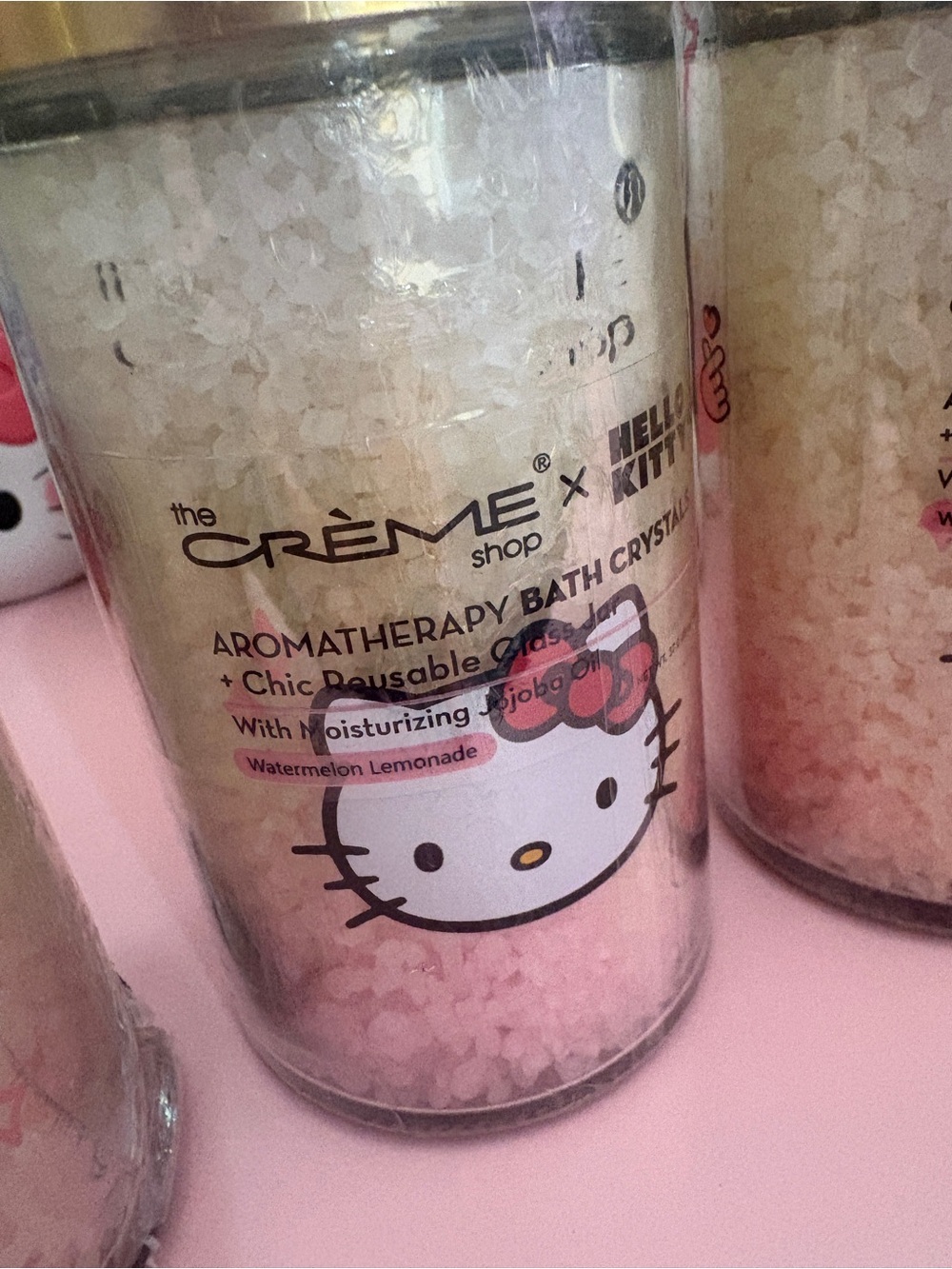 Hello Kitty Pink and Gold Aromatherapy Bath Crystals + bundle - Picture 2 of 9